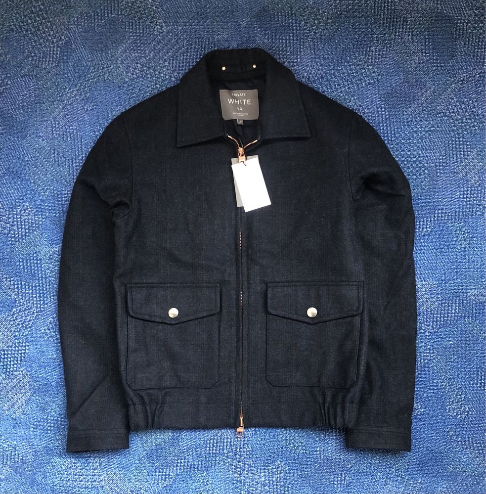 100% вълна Private White V.C. Wool Bomber Jacket мъжко яке - S