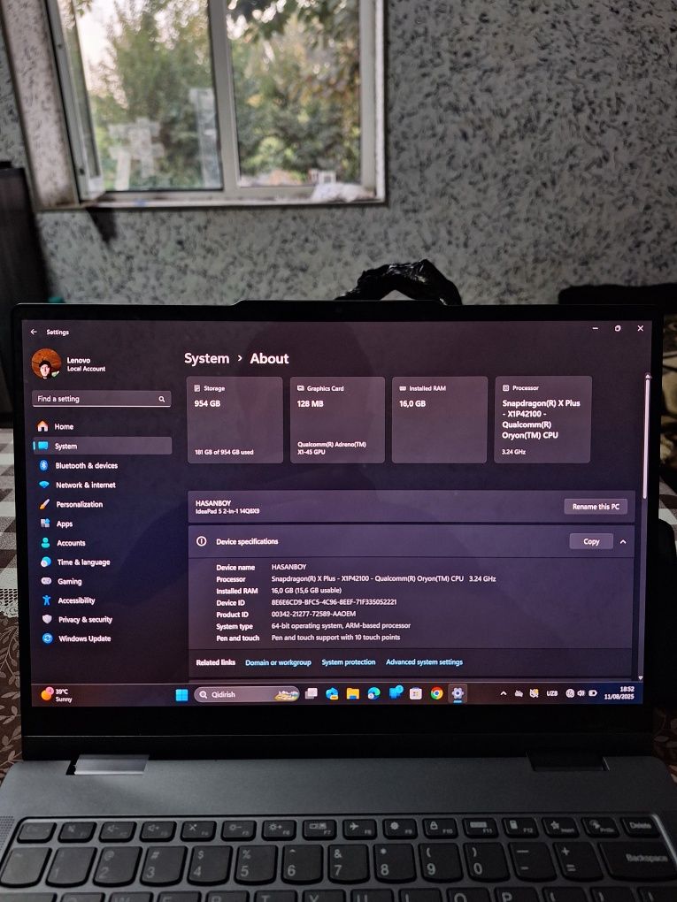 Notebook Lenovo Ideapad