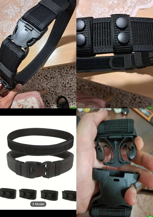 Set centură tactică + under-belt, XL (150 cm), negru