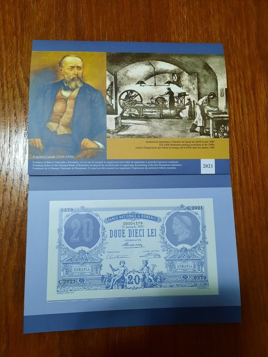 Bancnota 20 lei 2021 Replica BNR 1881