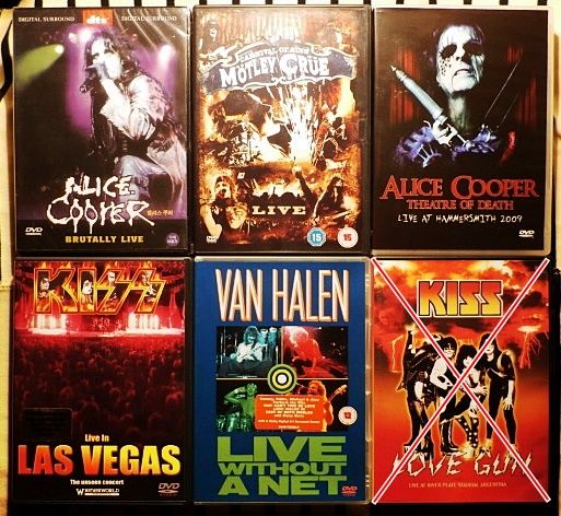 DVD-та - Kiss,Alice Cooper,Stray Cats,Jimi Hedrix,The Doors,Van Halen
