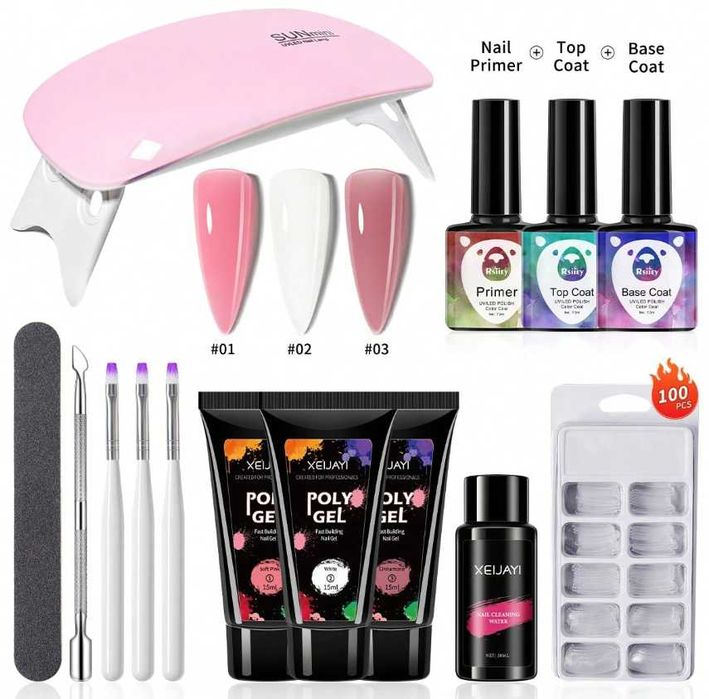 Kit Gel Unghii cu Lampa