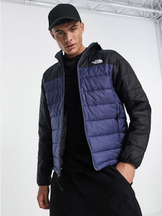 The North Face jacket in black and blue