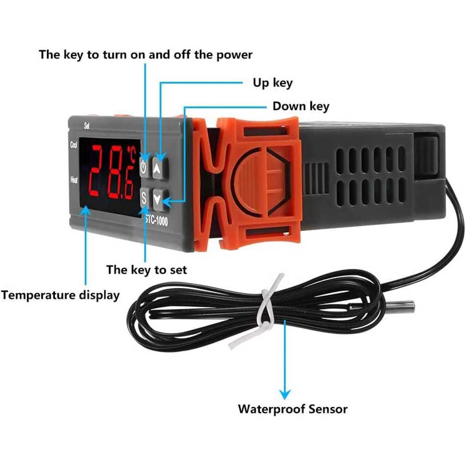 Termostat STC 1000 control temperatura incalzire si racire