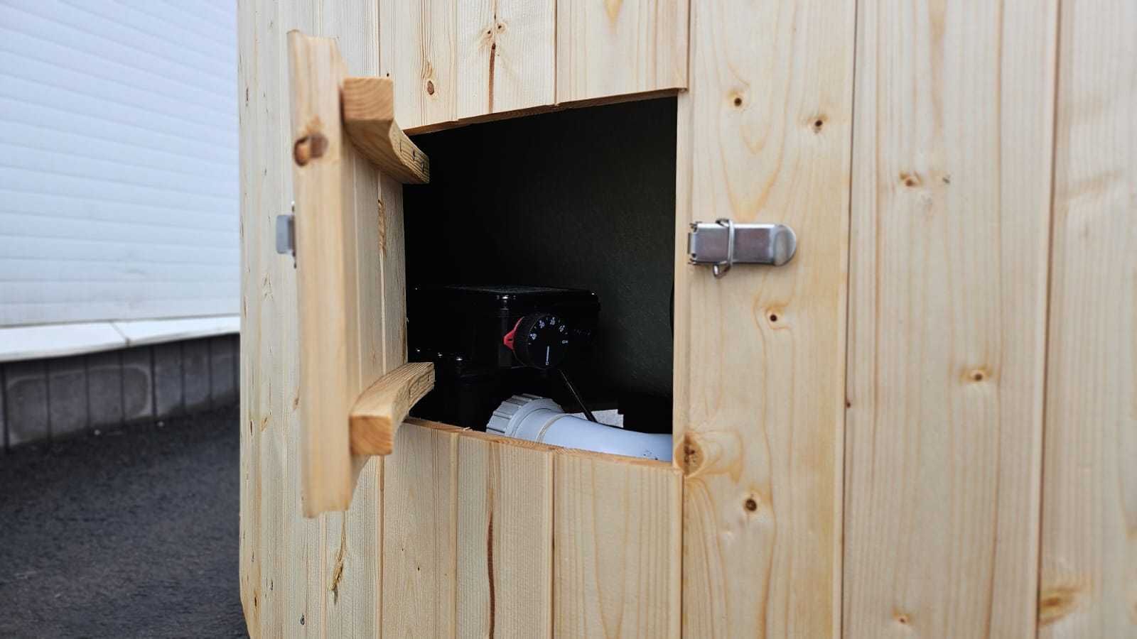 CIUBAR tip JACUZZI din fibră de sticlă 225 cu SOBĂ exterioară