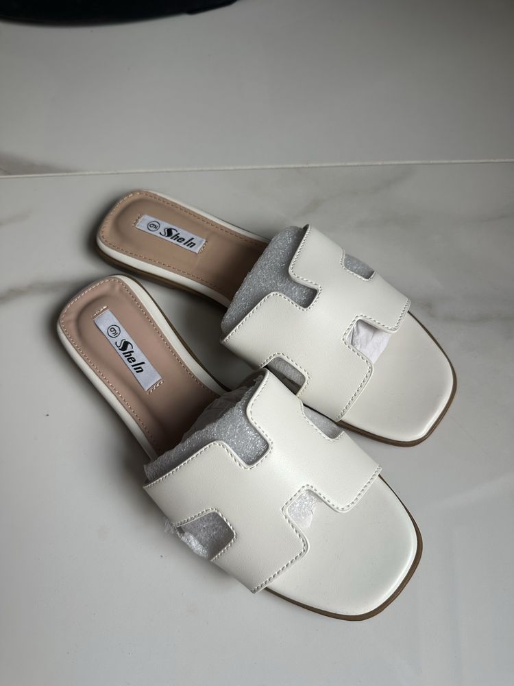 Бели чехли сандали/сандали Hermes, 39,5 номер
