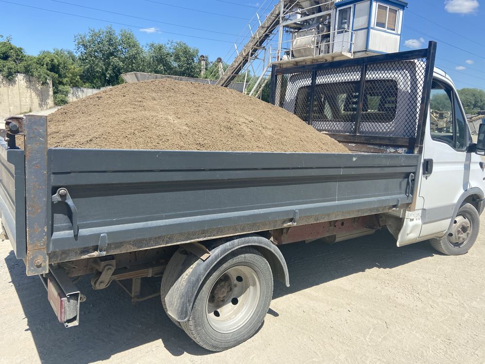 Nisip , sort pentru beton, piatra sparta concasata, balastru.