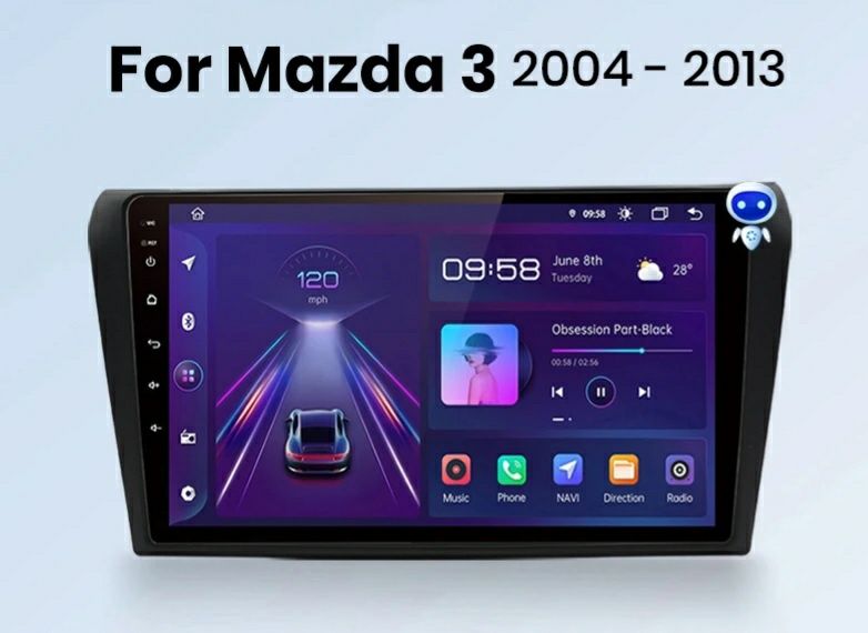 Navigatie Android dedicata MAZDA 3 (2004-2013)