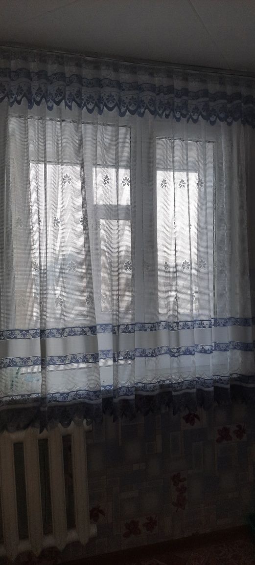 Тюль, короткий на кухню, размер 1.5×1.5