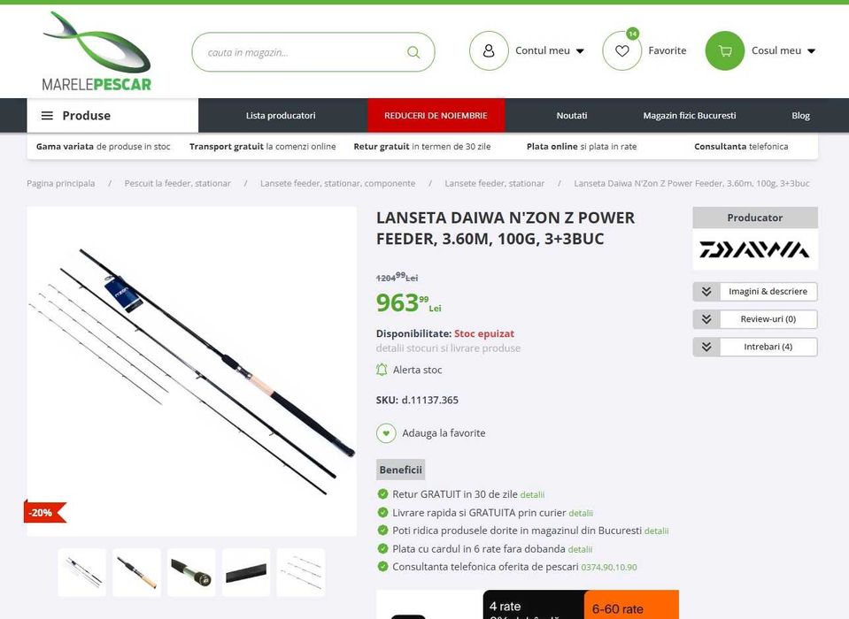 Lanseta-Mulineta feeder Daiwa