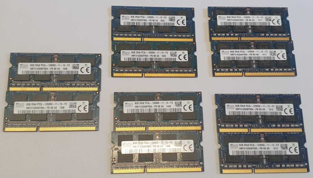 Kit 16GB DDR3 sodimm Hynix , kit 2 x 8GB DDR3L 1600 Hynix, laptop