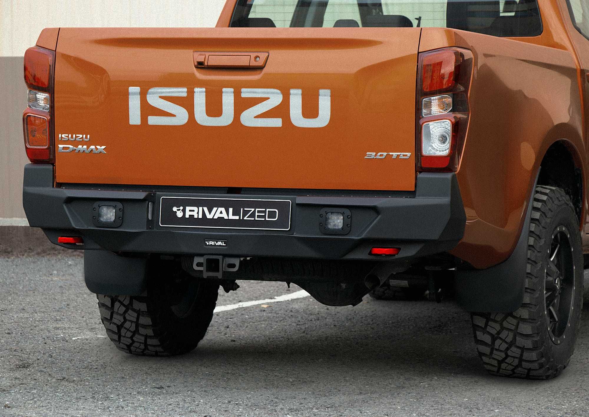 Силовой задний бампер RIVAL для ISUZU D-MAX (2021-) (BLACK)
