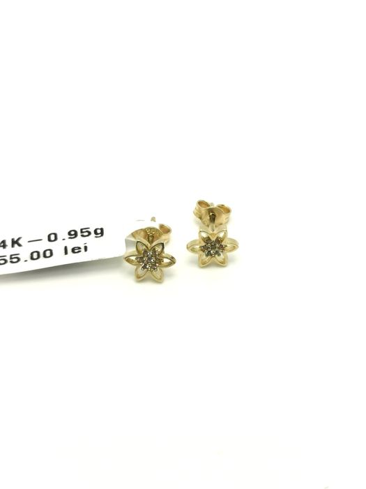 Bijuteria Royal cercei din aur 14k 0.95 gr