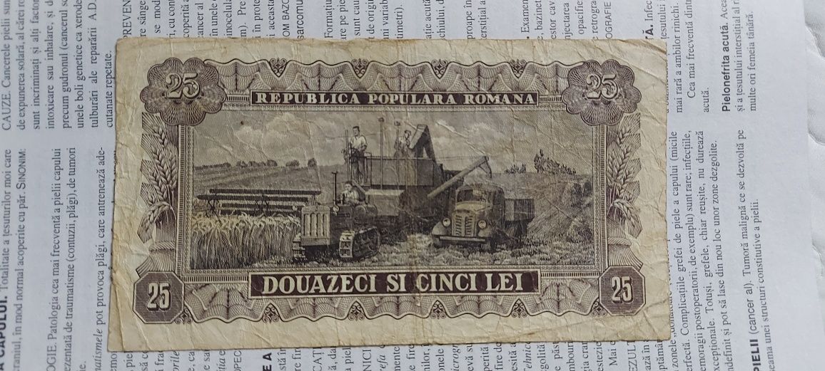 Bancnotă, 25 lei 1952 !