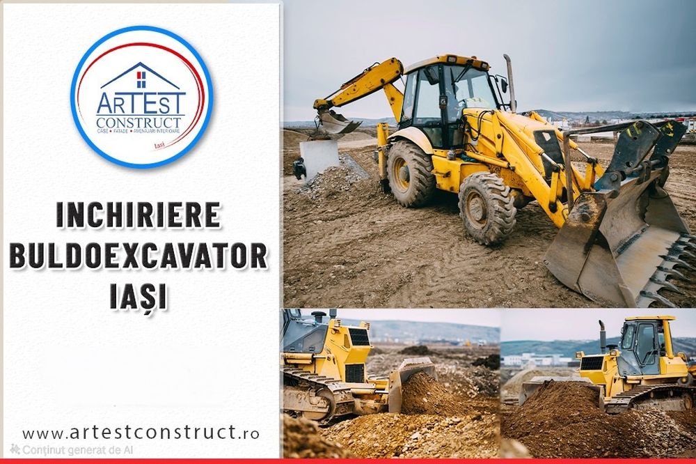 Buldoexcavator Caterpillar de închiriat