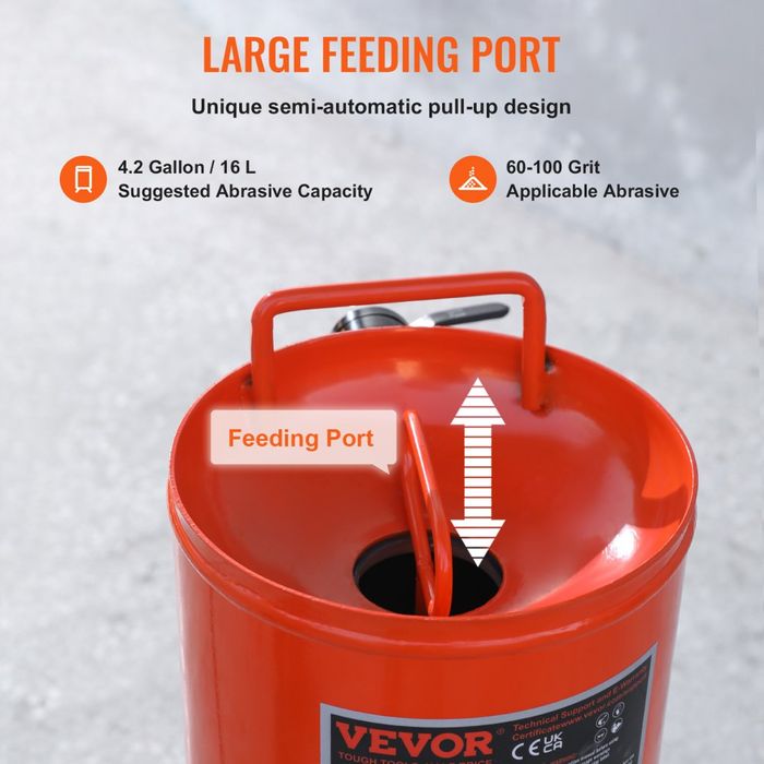 Sablator Profesional 37.8L 4-7.6 Bar, 2 Duze, Furtun 2.3m