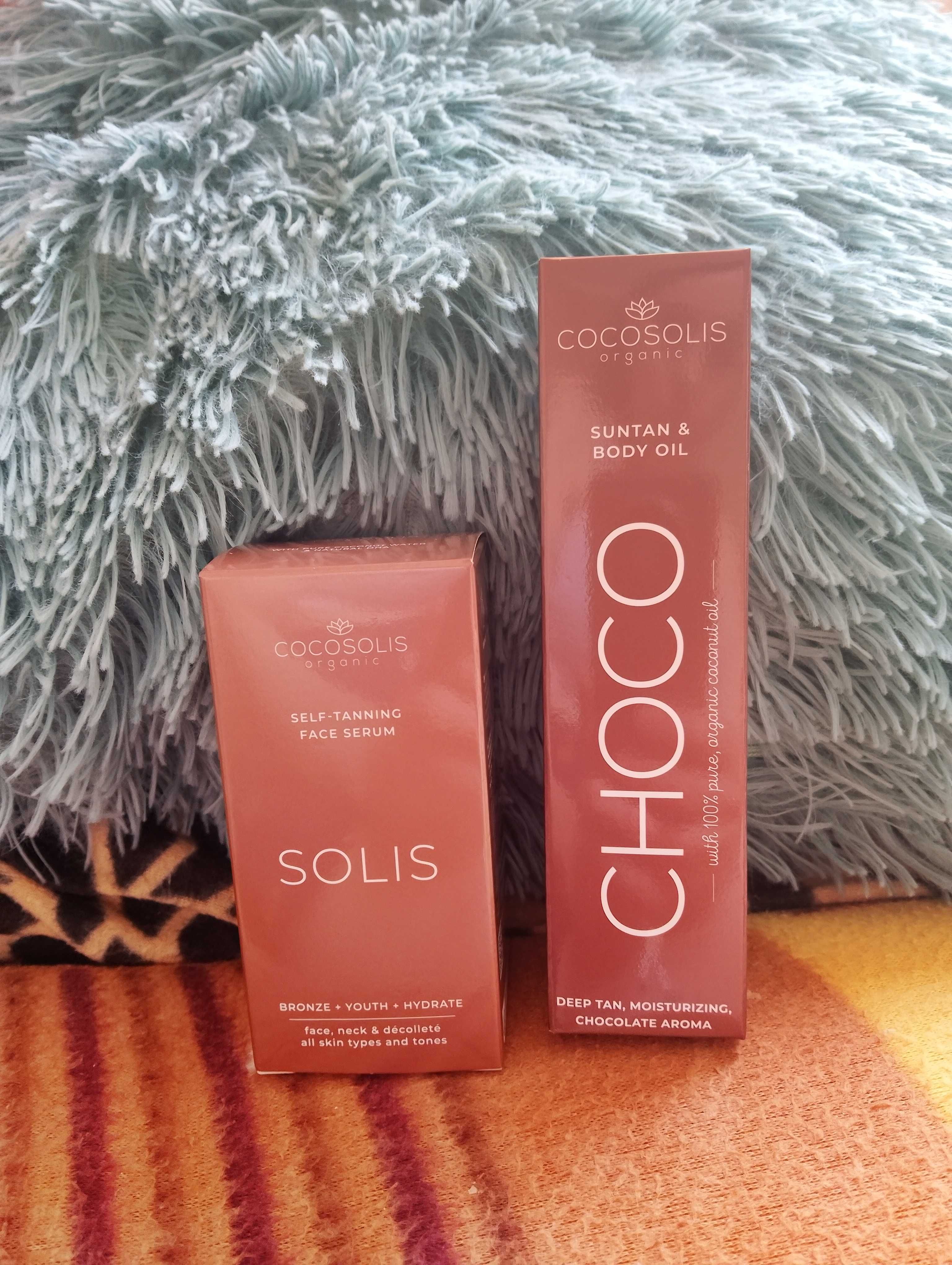 CHOCO Suntan & Body Oil и SOLIS Self-tanning Face Serum