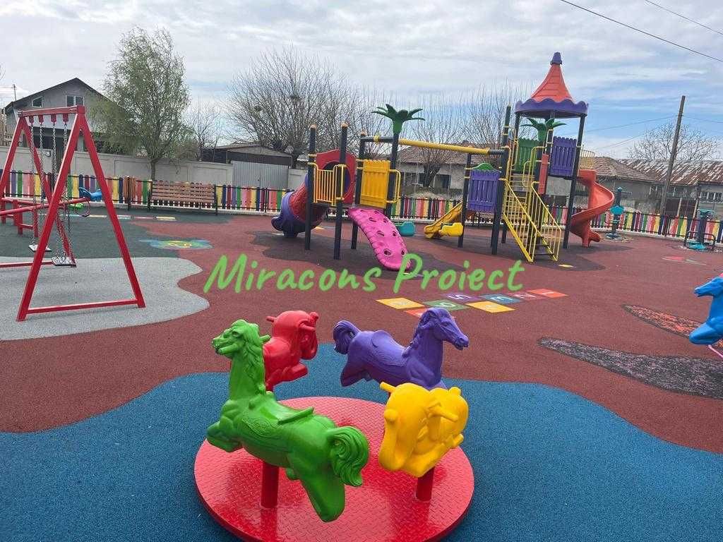 Amenajare parc de joaca pentru copii leagan tobogan