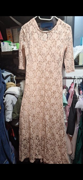 Rochie roz dantelata, noua