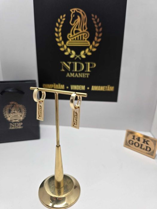 NDP Amanet NON-STOP Calea Vitan Nr.121 Cercei Cartier AUR NOU 14k 5.90
