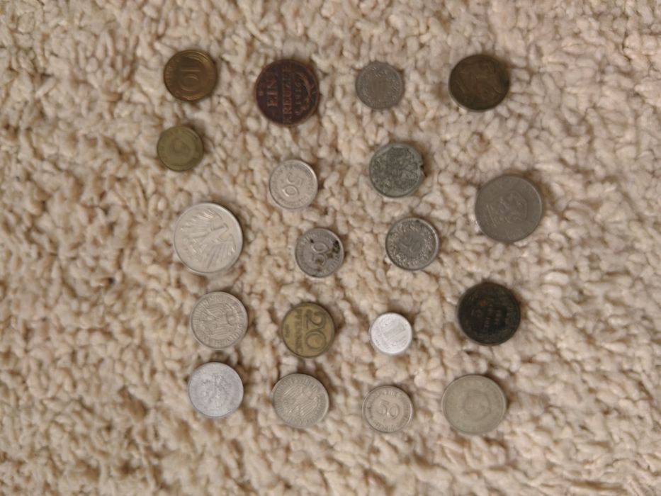 Vând lot de monede și bancnote