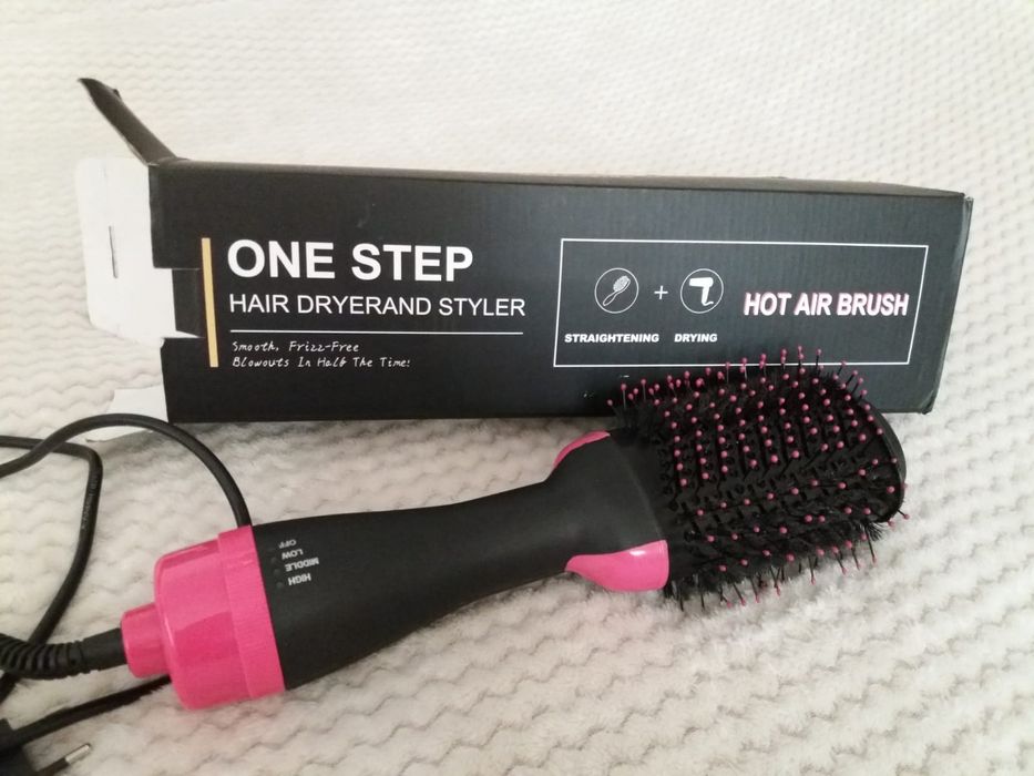Perie electrica pentru par Fixa cu aer cald , One Step 3 in 1