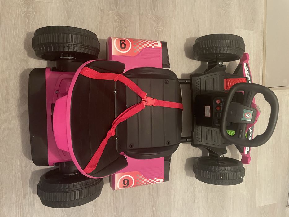 Masinuta electrica roz, fetite 3-6 ani