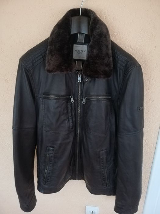 Geaca piele bărbati Trapper xl