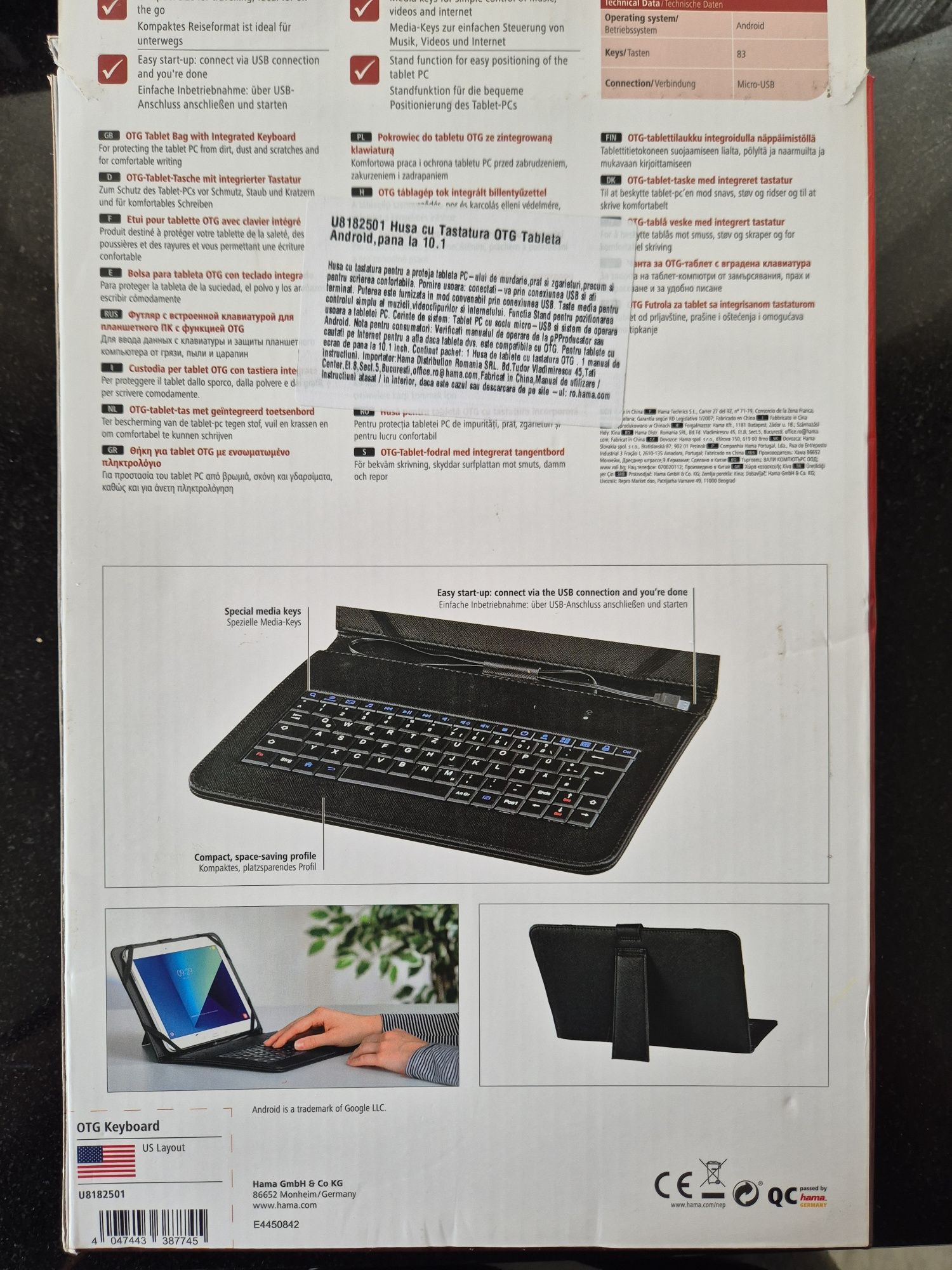 Tastatura Hama pentru tabletă