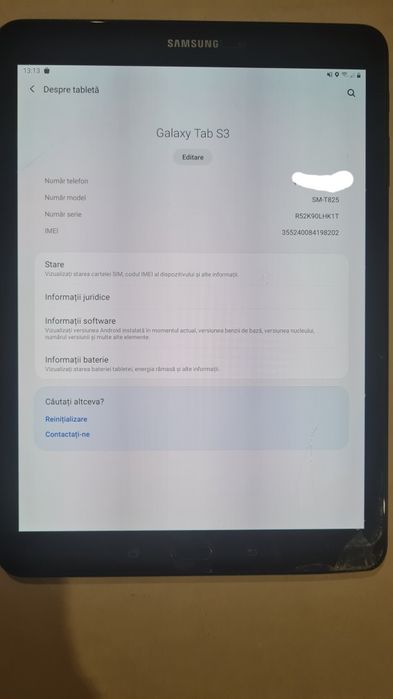 Tableta samsung  tab s3  cu sim