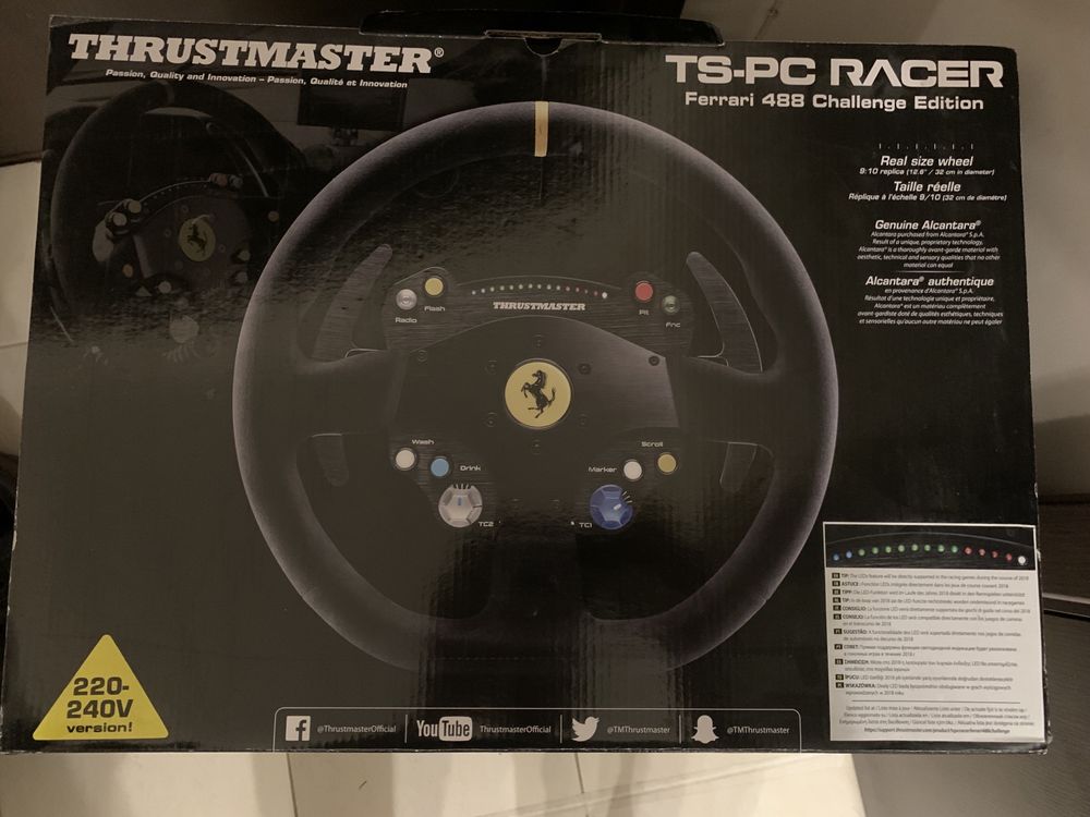 Волан Thrustmaster ts-pc racer ferrari 488 и педали thrustmaster T-lcm