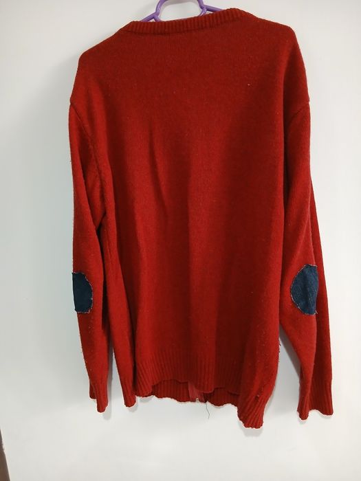 Pulovar barbati cu fermoar culoare grena masura 50 sau XL perfect