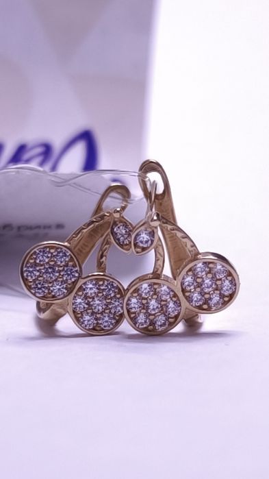 Серьги детские золотые