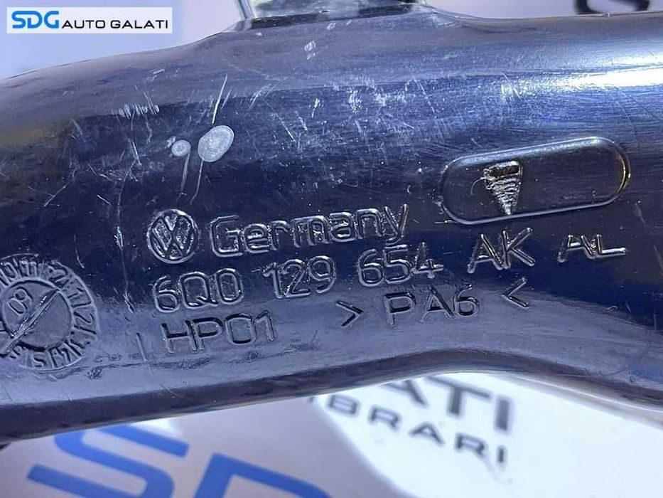 Furtun Conducta Tub Tubulatura Presiune Aer Radiator Intercooler Skoda Fabia 1 1.4 TDI AMF BNV BNM 2000 - 2008 Cod 6Q0129654AK [D0450]