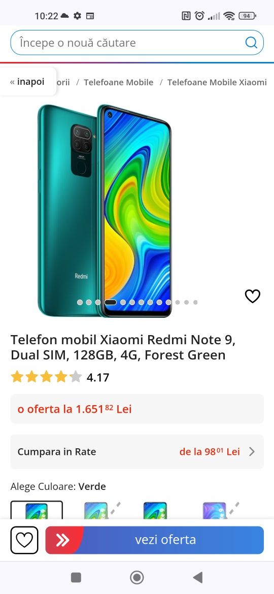 Xiaomi redme  note9 de vanzare