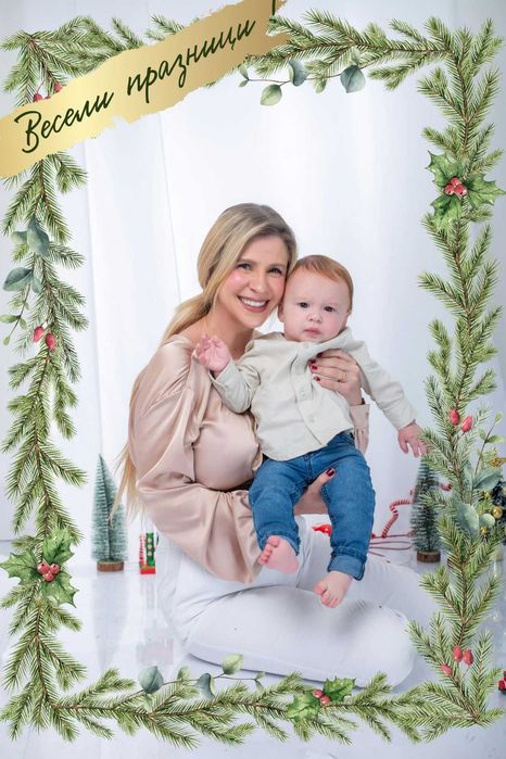 Коледна картичка - магнит в размер 10х15 см.