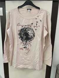 Прасковено розова памучна блуза с ефекти на Кенсол/ Kensol, XL