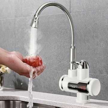 Проточен Нагревател за вода 3000W, Хоризонтален/вертикален, Опция Душ