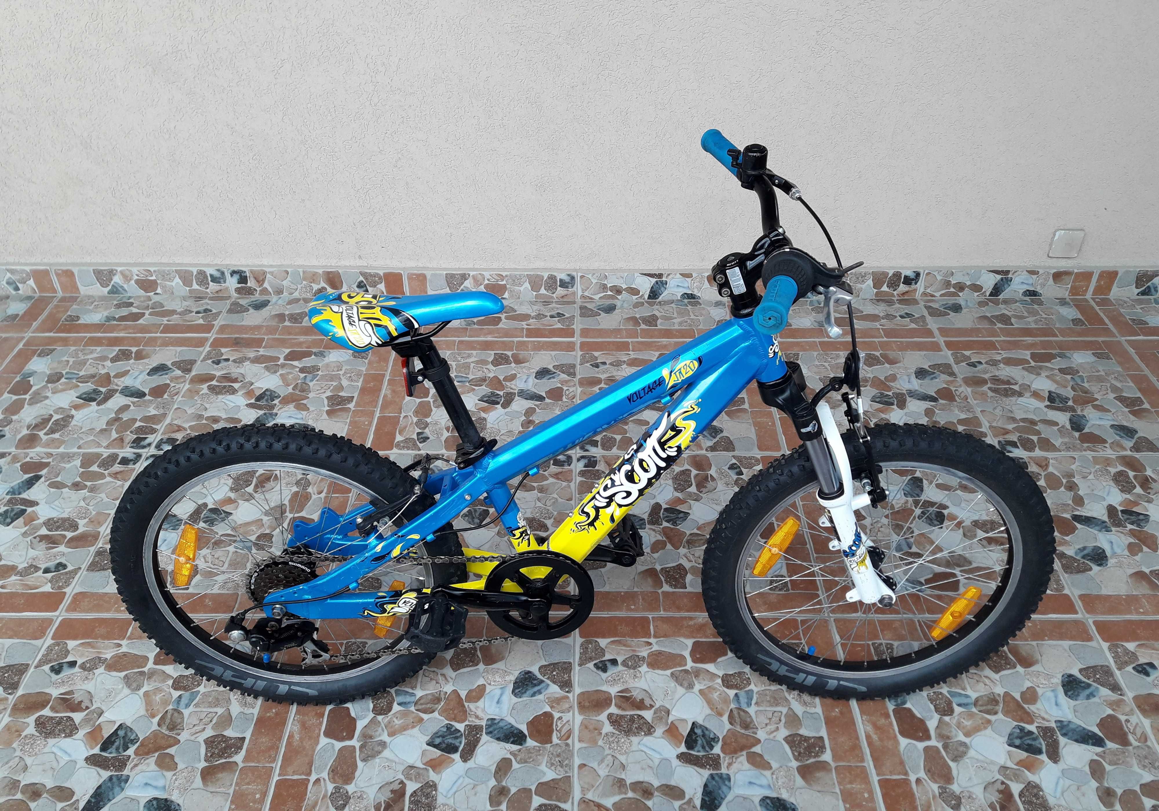 Bicicletă copii 20’ Scott Voltage JR20 MTB, 6 viteze, ALU - albastru