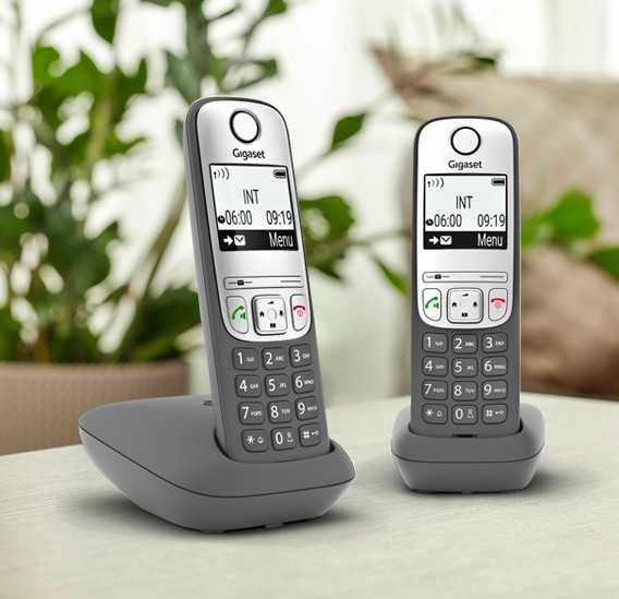 Безжичен телефон Gigaset AS485 Duo, две слушалки