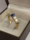Inel aur 18kt.cu diamante 0.75ct.si safire