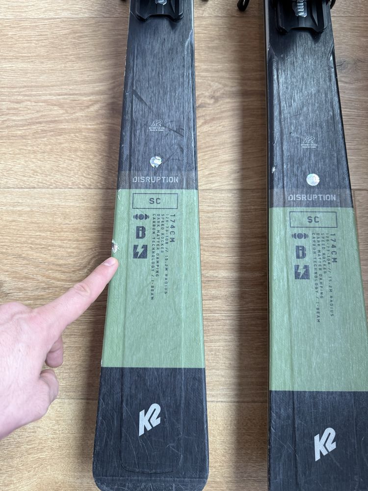 К2 ски с автомати marker, 174 cm (K2 Disruption SC Men's Skis 2023)