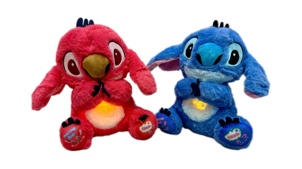 Дишащ плюшен Стич – 30 см, със светещо коремче