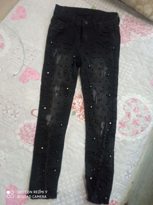 Дънки за момиче, размер 9 ,черни