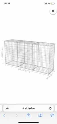 Cos/perete gabion cu capace 200x50x100