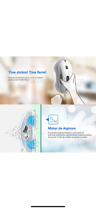 Robot de curatare geamuri HOBOT 368 cu bluetooth si telecomanda