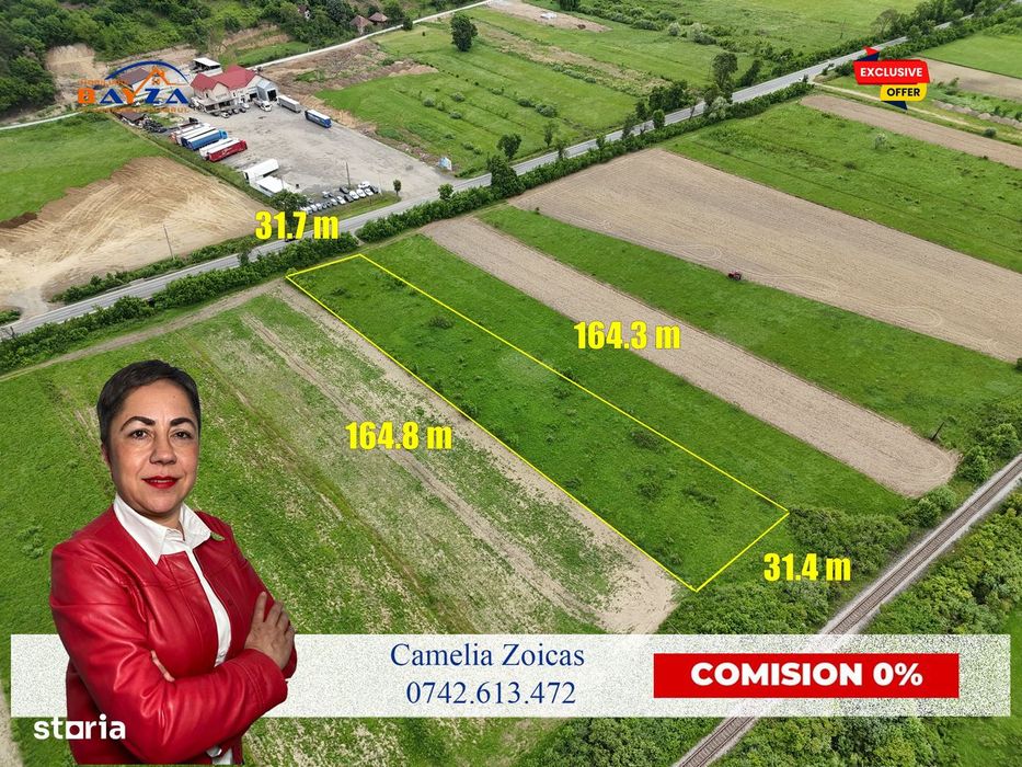 Teren intravilan in exclusivitate, comision 0, zona D&M Wedding Hall