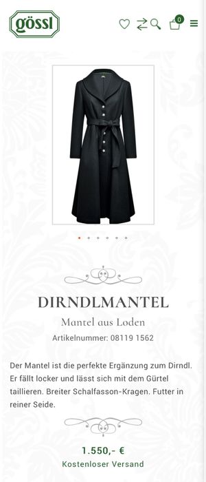 Прекрасен вълнен комплект Gössl премиум