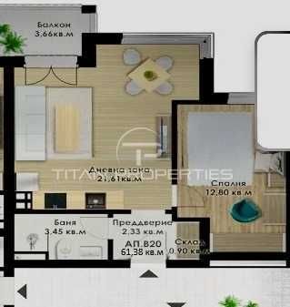 Продава се Двустаен апартамент в Пловдив, Остромила - 61 кв.м за 1214 €/кв.м - Снимка #1
