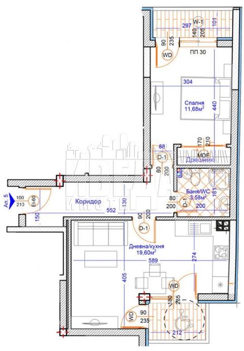 2-стаен в Варна-Нептун площ 73 цена 260000